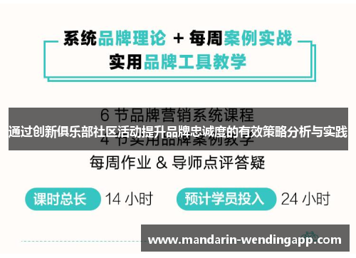 通过创新俱乐部社区活动提升品牌忠诚度的有效策略分析与实践